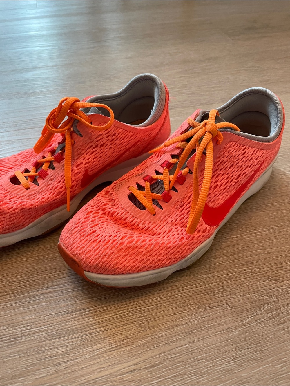 Nike Coral-Orange Mesh Running Shoes